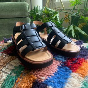 Madewell Fisherman Flatform Sandal Size 9.5